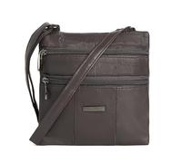 Woodland Leathers Lorenz Ladies Small Genuine Soft Leather Cross Body Shoulder Bag for Women (Brown (18x18 cm))