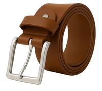 Woodland Leathers Mens Belts Genuine Leather Belt in Brown, Black Leather Belts For Men. 1.5" Width Adjustable Mens Leather Belt for Trousers Jeans (Tan 1.5 Inch W, 2XLarge 44"-48")