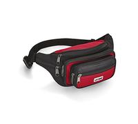 Woodland Leathers Unisex Waist Bag and Bumbag for Women and Men, Multipacket Polyester Bumbags for Ladies Waterproof Belt Bags and Money Bag for Festival, Dog Walking and Running(Red)