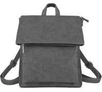 Woodland Leathers Women's Fashion Small Backpack, Womens Backpack With Anti Theft Zipper, Waterproof Faux Leather Back Pack Womens, 13" Tablet And Laptop Fashion Backpacks For Women (Dark Grey)