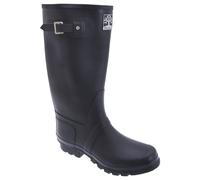 Woodland Men's Quality Strap Wide Fit Wellington Boots in Navy | Size: 4 Woodland Navy 4