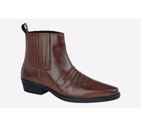 Gusset Western Ankle Boot - Tan - Tan - size UK Mens Size 12