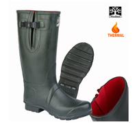 Woodland Darwin Neoprene Insulated Wellingtons Unisex Men's | Wellingtons | Green | UK Size 3
