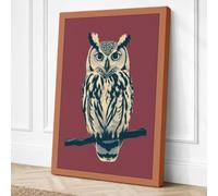 Woodland Owl Canvas Wall Art Print 24x16 Inch