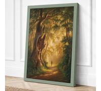 Woodland Passage Romantic Canvas Wall Art Print 36x24 Inch (91 x 61 cm)
