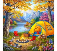 Woodland Picnic Scenery Jigsaw Puzzles for Adults 300 Pieces Hard Difficult Challenging puzzles for adults 300 pcs DIY Decoration Puzzle for Wall Decor Gifts