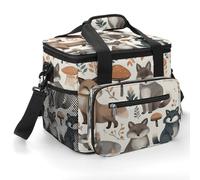 Woodland Raccoon Animals Insulated Lunch Box Portable Cooler Bag Extra Large Lunch Bag Lunch Cooler Leakproof Ice Chest Thermal Cooler Shopping Bags for Beach, Picnic, Camping, Shopping