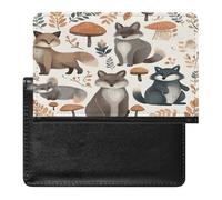 Woodland Raccoon Animals Passport Holder for Travel Essentials Ultra Slim Passport Wallet Leather Passport Cover Waterproof Travel Wallet Cute Passport Book Travel Accessories