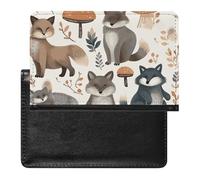 Woodland Raccoon Animals Passport Holder & Travel Wallet Passport Cover Protector Essentials with Credit Card Slots