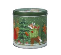 Woodland Scene Christmas Chocolate Tin, Festive Storage Tin 10cm | Christmas chocolate tin, Woodland animal design, Metal tin with lid, Christmas sweet tin, 10cm round tin