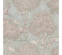Woodland Scene Wallpaper Sage Green Arthouse 924606