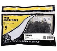 Woodland Scenics TR1124 2.5"-4" Tree Armatures (70 Pine Trees)