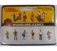 Woodland Scenics A1825 Customers People Standing on Shop Windows Figures Track H0 HO 1:87 Window Shoppers WA1825