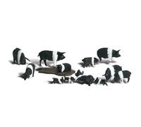 Woodland Scenics HO Hampshire Pigs WOOA1864 (US IMPORT)