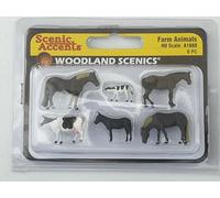 Woodland Scenics A1888 Farm Horse Donkey Cow Calf Farm Animals Figures Track H0 HO 1:87 Animals