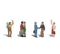 Woodland Scenics HO Scale Figures Departing People A1912 Finely Painted