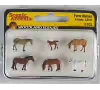 Woodland Scenics A2141 Farm Horse Stakes Figures Scale N 1:160 Farm Horses