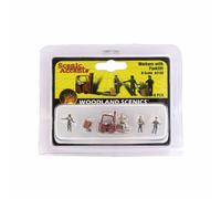 Woodland Scenics A2192 Workers With Forklift Figures Set (Pk8) N Gauge