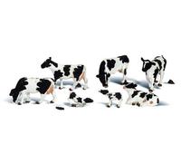 Woodland Scenics A2724 - Holstein Cows & Calf's Set (7 Cows) O Gauge - T48 Post