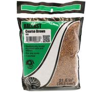 Woodland Scenics Ballast Coarse Brown 21.6in³ for Model Railways and Dioramas