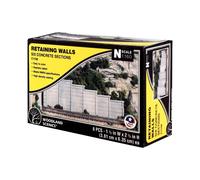 Woodland Scenics C1161 Random Stone Retaining Wall Concrete (x6) N Gauge