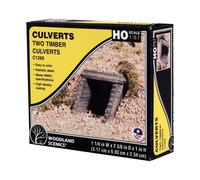 Woodland Scenics C1265 HO Timber Culvert (x2) HO Gauge Railway Landscaping