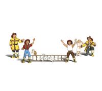 Woodland Scenics Firemen To The Rescue Figures - OO/HO Gauge
