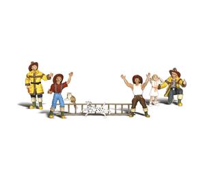 Woodland Scenics Firemen To The Rescue Figures - OO/HO Gauge