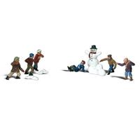 Woodland Scenics Gauge H0 / HO "Snowball Fight With Snowman" A1894