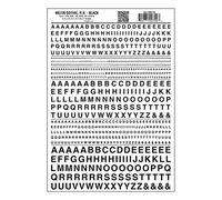 Woodland Scenics Gothic Letters, Black - Model Decals - Decals - Small - Adult - Multiple Decal Pieces