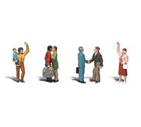 Woodland Scenics HO Scale Figures Departing People A1912 Finely Painted