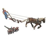 Woodland Scenics HO Plough/Disc/Horse/Man WOOD210
