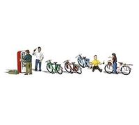 Woodland Scenics HO Scale Scenic Accents Figures/People Set Bicycle Buddies (4)