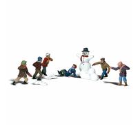Woodland Scenics Snowball Fight Figures HO Scale Model Railway Dioramas WA1894