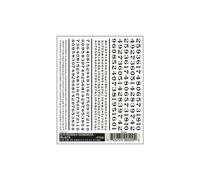 Woodland Scenics R.R. Roman Nr. Black Dry Transfer Decals (US IMPORT)