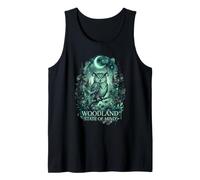 Woodland State Mind Owl Forest Nature Art Tank Top