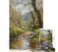 Woodland Stream Jigsaw Puzzles 1000 Piece for Teenagers Recall Skill Happy Idle Time Crisp Edges (38x52cm)