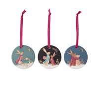 Woodland Tales Set of 3 Christmas Decorations, Assorted