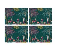 Woodland Tales Set of 4 Large Placemats, Green