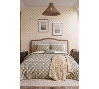 'Woodland Trellis' Cotton Duvet Cover Set Helena Springfield Grey Super King