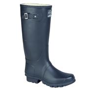 Woodland W260C Navy Wide Fit Strap Wellington Boot