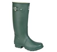 Woodland W260E Green Wide Fit Strap Wellington Boot