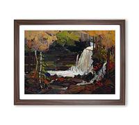 Woodland Waterfall By Tom Thomson Classic Painting Framed Print | A3 Walnut Framed Wall Art | Ready to Hang | Classic Landscape Picture | Living Room Bedroom Lounge Office
