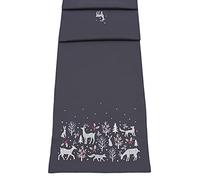 Woodland Way Christmas Tree Table Runner 14" x 75" - Pewter/SIlver