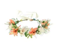 Woodland Wedding Flower Headband, Purple Greenery Floral Crown Wreath with Adjustable Ribbon, Handmade Fabric Flower Hair Accessory for Maternity Photoshoot Festival Costume