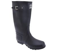 Woodland WIDE FIT Quality Strap Unisex Wellingtons Boots - Navy Blue Rubber, Ladies UK 7 / EU 40
