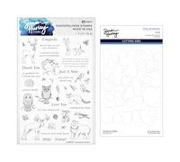 Spellbinders Woodland Wildlife Stamp and Die Bundle by Simon Hurley, Metal, ONE