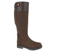 Woodland Women's Harper Waxy Leather Country Boot in Dark Brown | Size: 8 Woodland Dark Brown 8