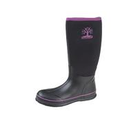 Woodland Women's Pull On Plain Design Wellington Boots in Black | Size: 4 Woodland Black 4
