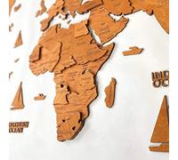 WoodLeo Wooden World Map 3D Art Large Wall Decor - Size (M, L, XL) Any Occasion Gift Idea - Wall Art For Home, Kitchen or Office (SIZE XL, WALNUT)